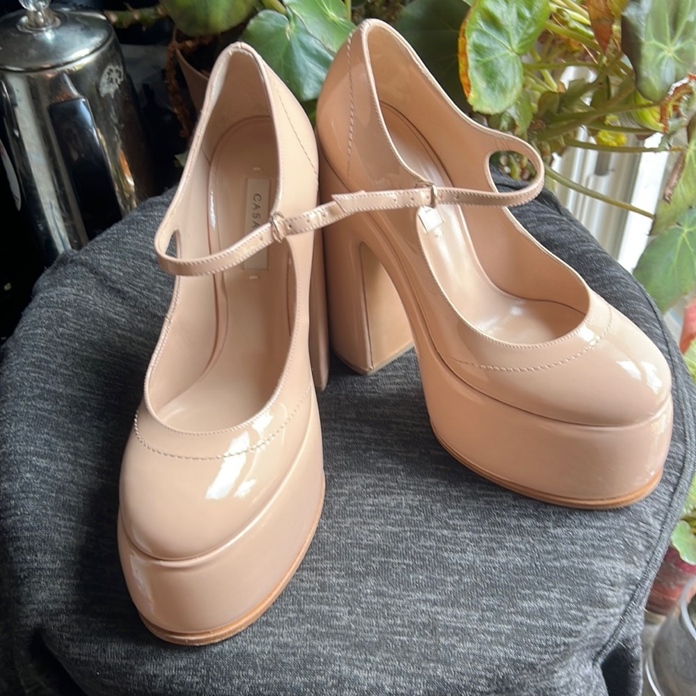 Casadei slingback platform pumps